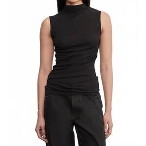 NEW ENZA COSTA sleeveless twist top in black